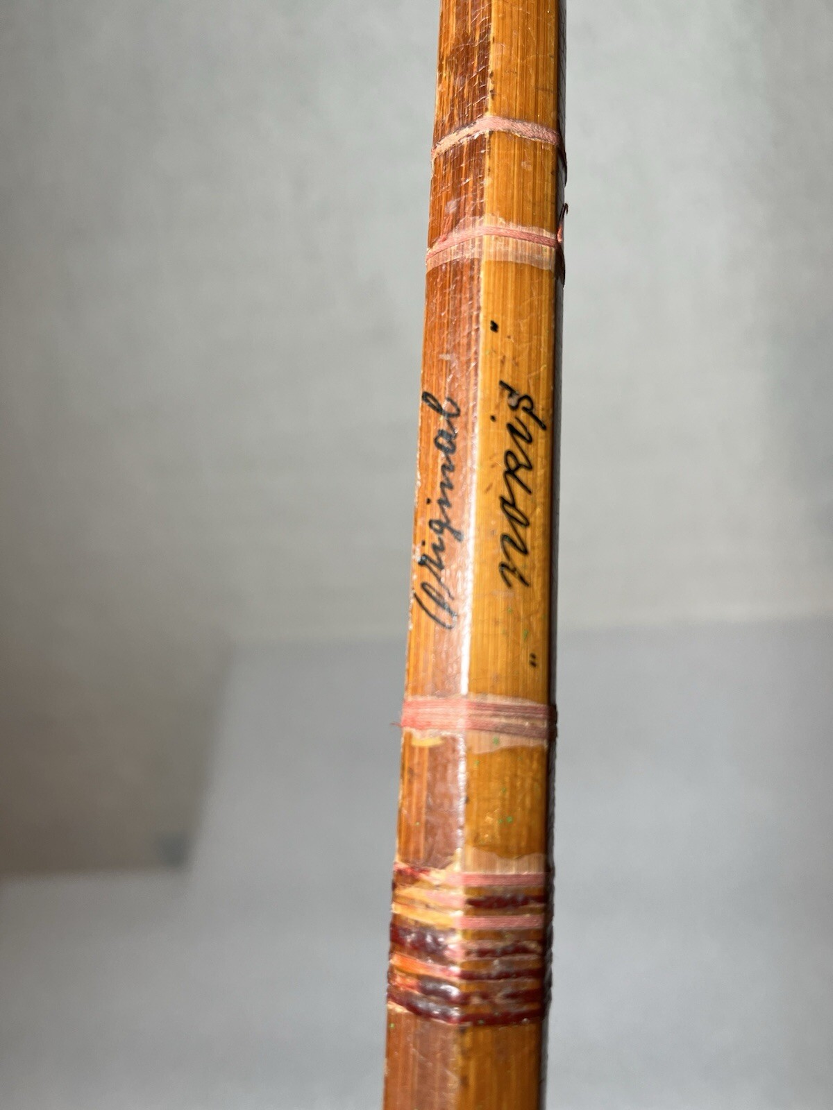 Vintage Noris Original 0211 Wood Fishing Pole 3 Sections 5’ Each Total 14’ 7”