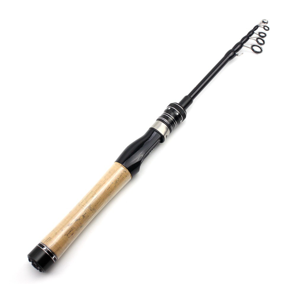 Ultra-Light Portable Fishing Rod Carbon Fiber Spinning Casting Pole Cork Handle