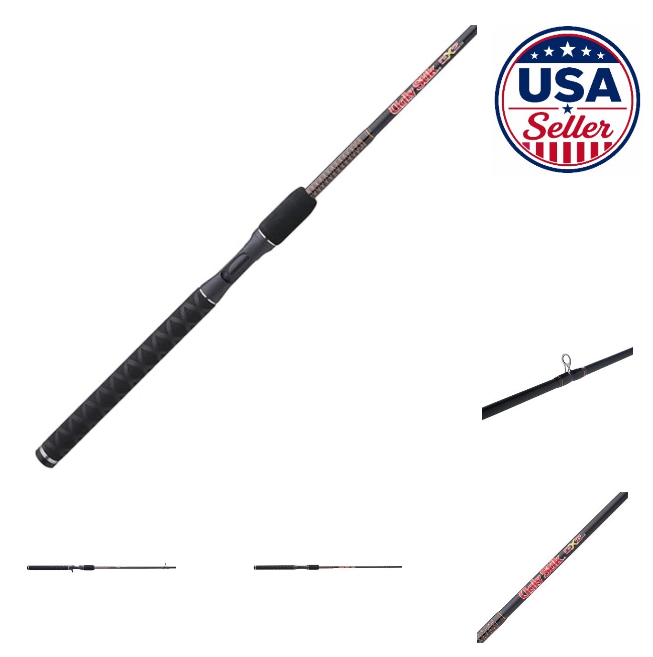 Casting Fishing Rod 6ft 6in Medium Heavy Fast Action 2 Piece Line 10-25lb Lure