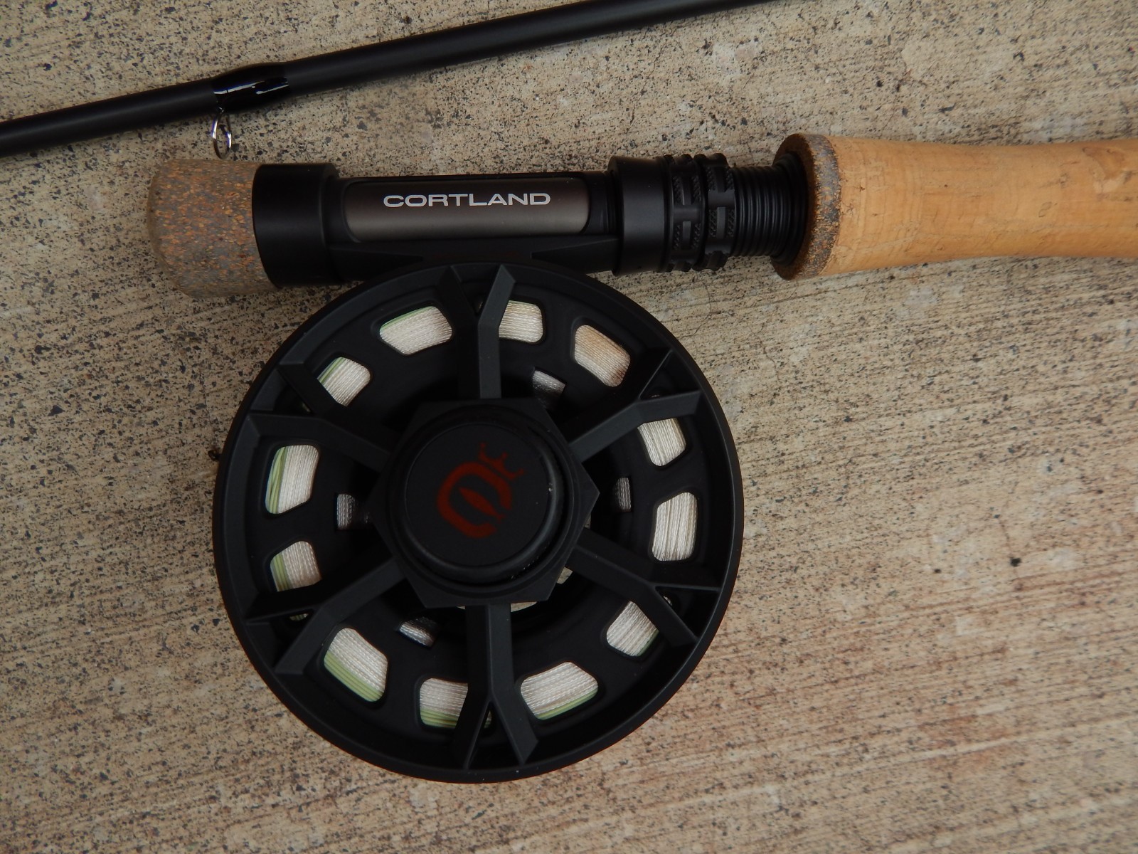 Cortland Guide Series 10.5ft 3wt Fly Rod & Fly Reel Combo w/ Case Black/Red