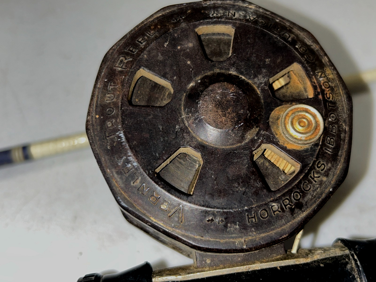 Vintage South Bend Fiberglass Fly Fishing Rod Vernley Trout Reel, 97″. 2 Piece