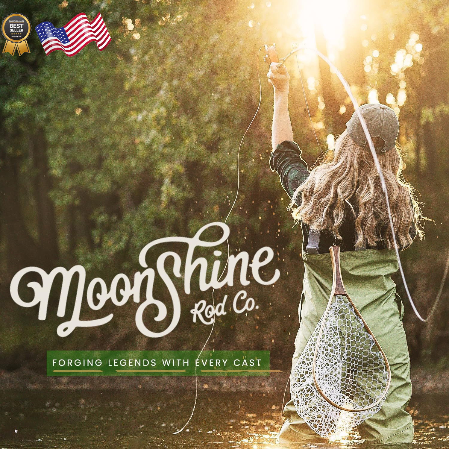 Moonshine Rod Company Fast Action Fly Fishing Rod Carbon Fiber Graphite Rod
