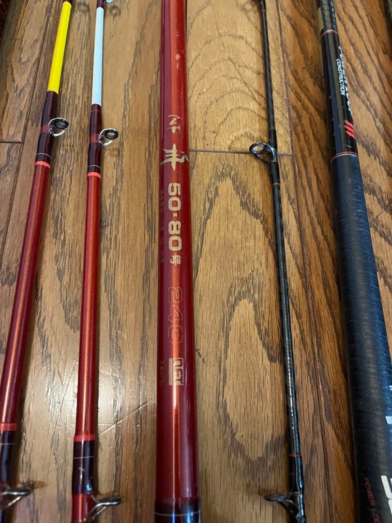 Ryobi Daiwa Boat Fishing Rods Set of 5 NFT Power Loop Fune 30-240T, 50-80号 Used