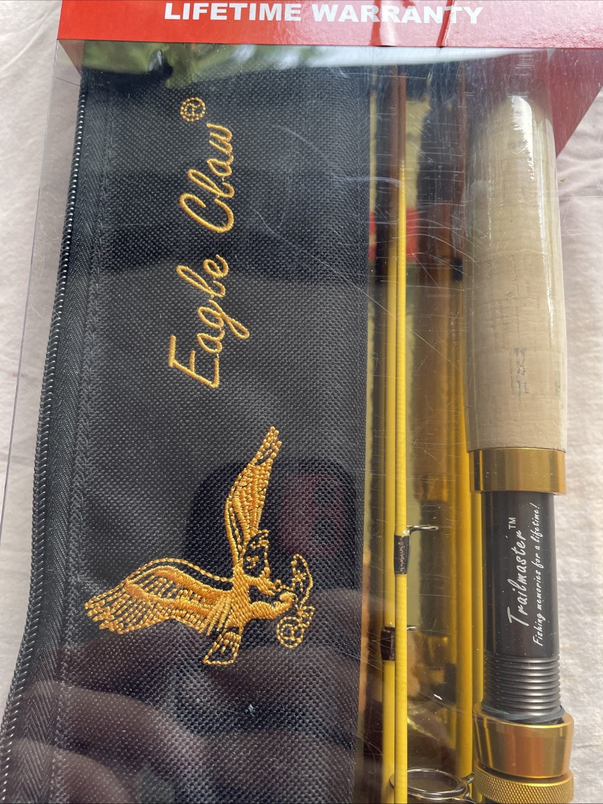 NEW Eagle Claw Trailmaster 7’ Spin Fly Travel Rod Multi Piece Pack Pole Case NIB