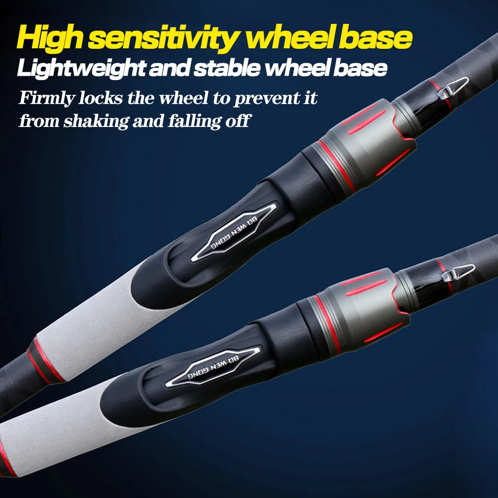 1.8m-3.0m Telescopic Spinning Fishing Rods Carbon Fiber Lure Pole Bait WT 8-18g