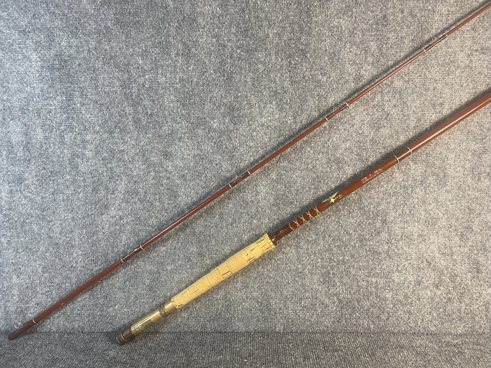 Vintage Fenwick Feralite FF98 Fly Rod 9’ AFTMA 11wt 2p Fiberglass Salmon Striper
