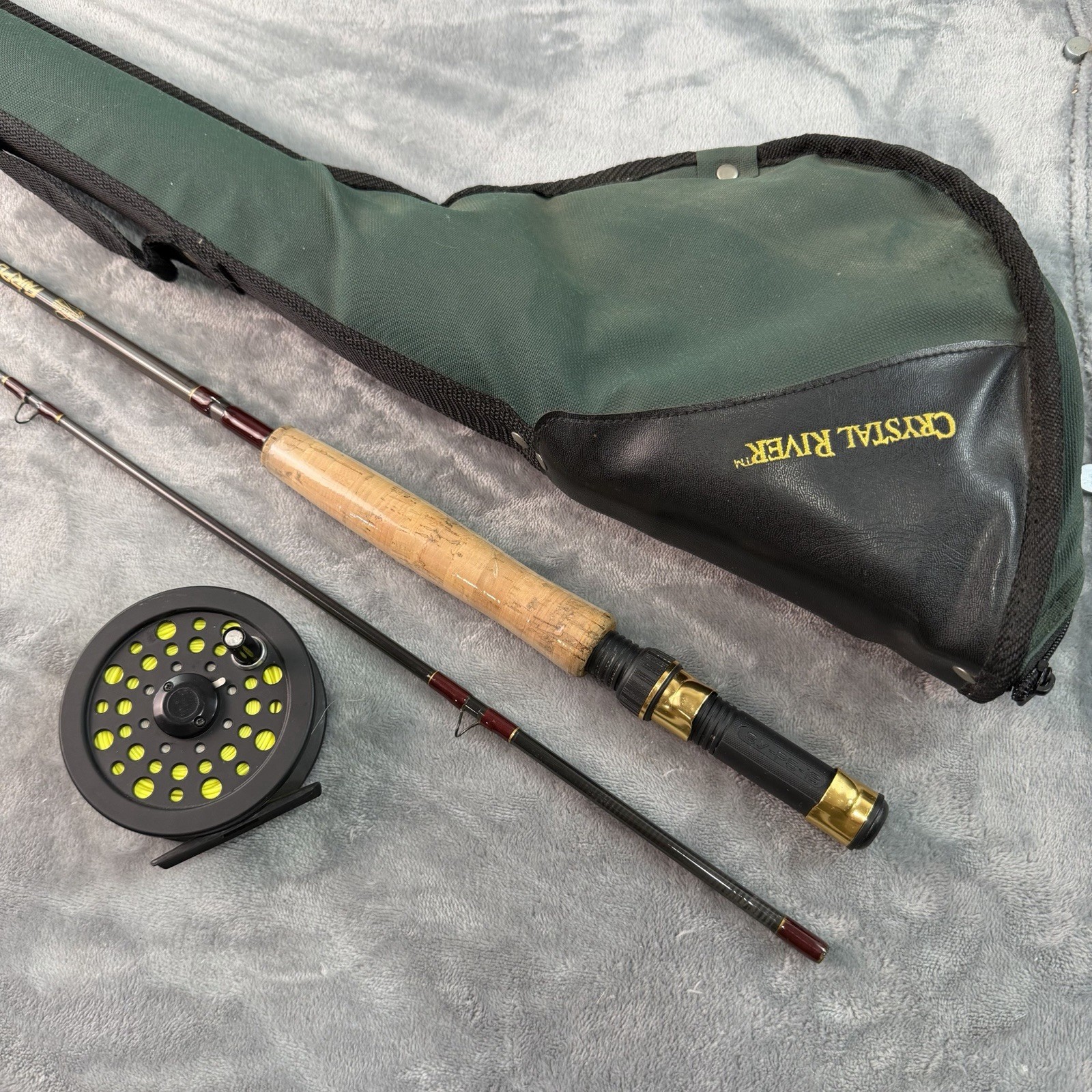 Cortland FairPlay Hi-Tech Graphite Fly Rod 9′ 7-8 wt 2pc w Case & Reel Y145