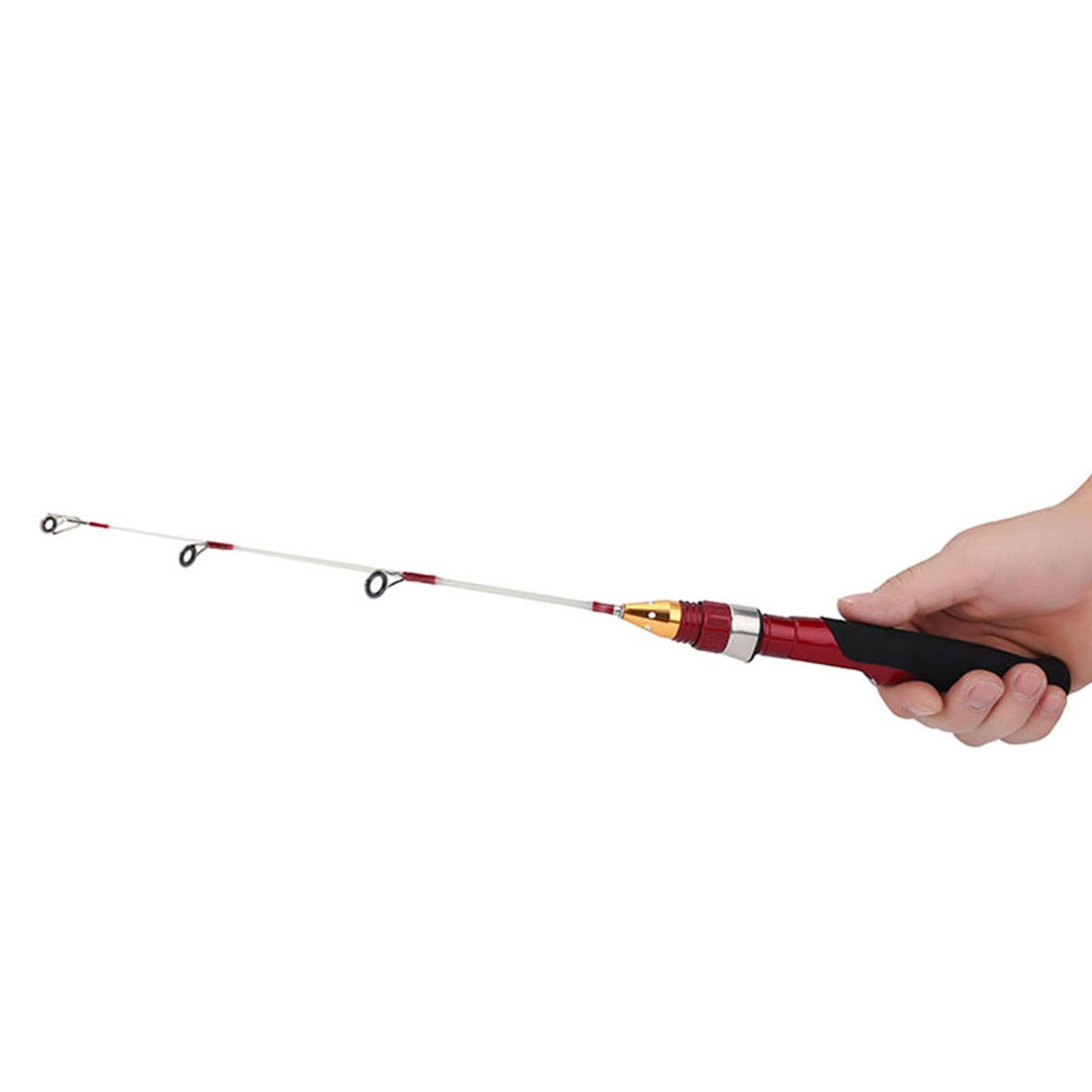 50cm Lightweight Mini 2 Sections Winter Ice Solid Fishing Shrimp Rod Pole