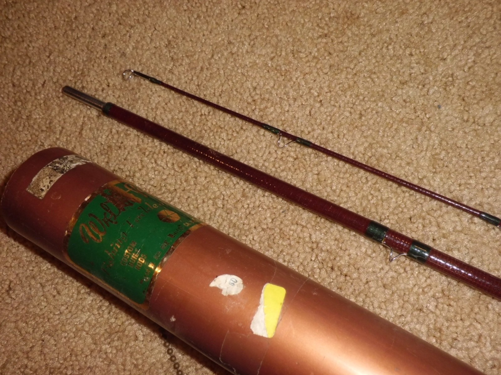 Vintage WALTON POWELL Model UFB 92 Fiberglass Fly 9′ Rod- line 9-10-11-12 wt