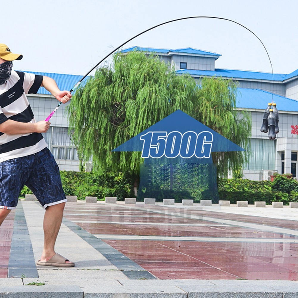 Travel Friendly Carbon Fiber Fishing Rod 1 5m to 6 30m with Multi Strand Rope