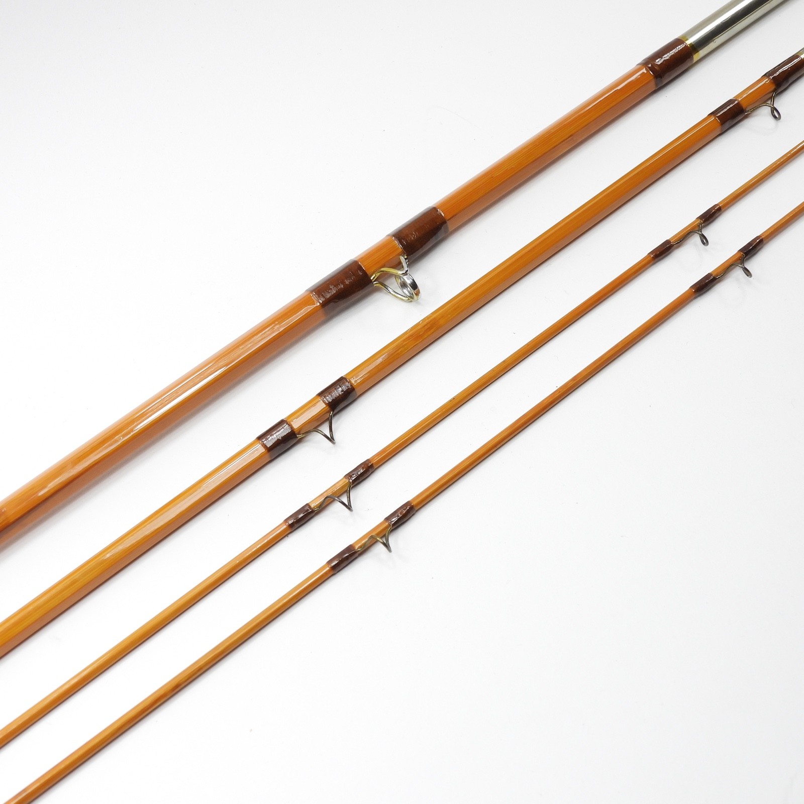 Vintage Refinished Bamboo Fly Fishing Rod. 9’ 6”. 8-9wt. W/ Sock.