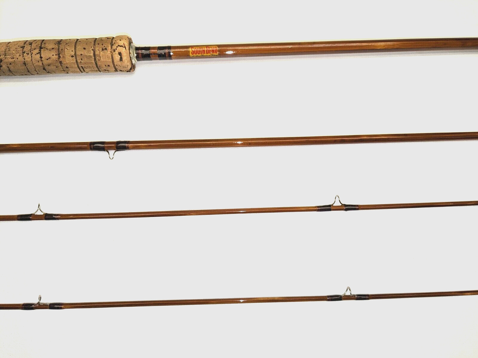 Southbend Bamboo Fly Rod Model 359 3-pc 8 1/2 ft with bag and aluminum tube