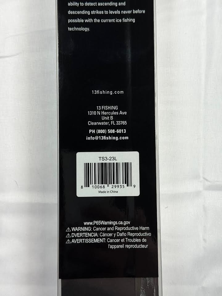 13 FISHING ‘ TICKLE STICK ‘ 23L ‘ NEW IN BOX ‘ TS3-23L ‘ HI-VIS TIP ‘