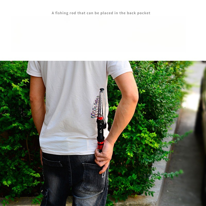 1.8-3.6M ultrashort Telescopic Fishing Rod Carbon Fiber Travel Sea Spinning Pole