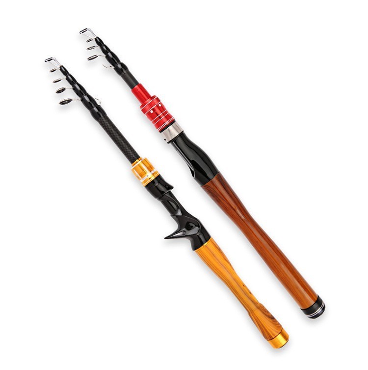 Lure Fishing Rod Carbon Fiber Ultralight Teleacopic Spinning Casting Rod Travel