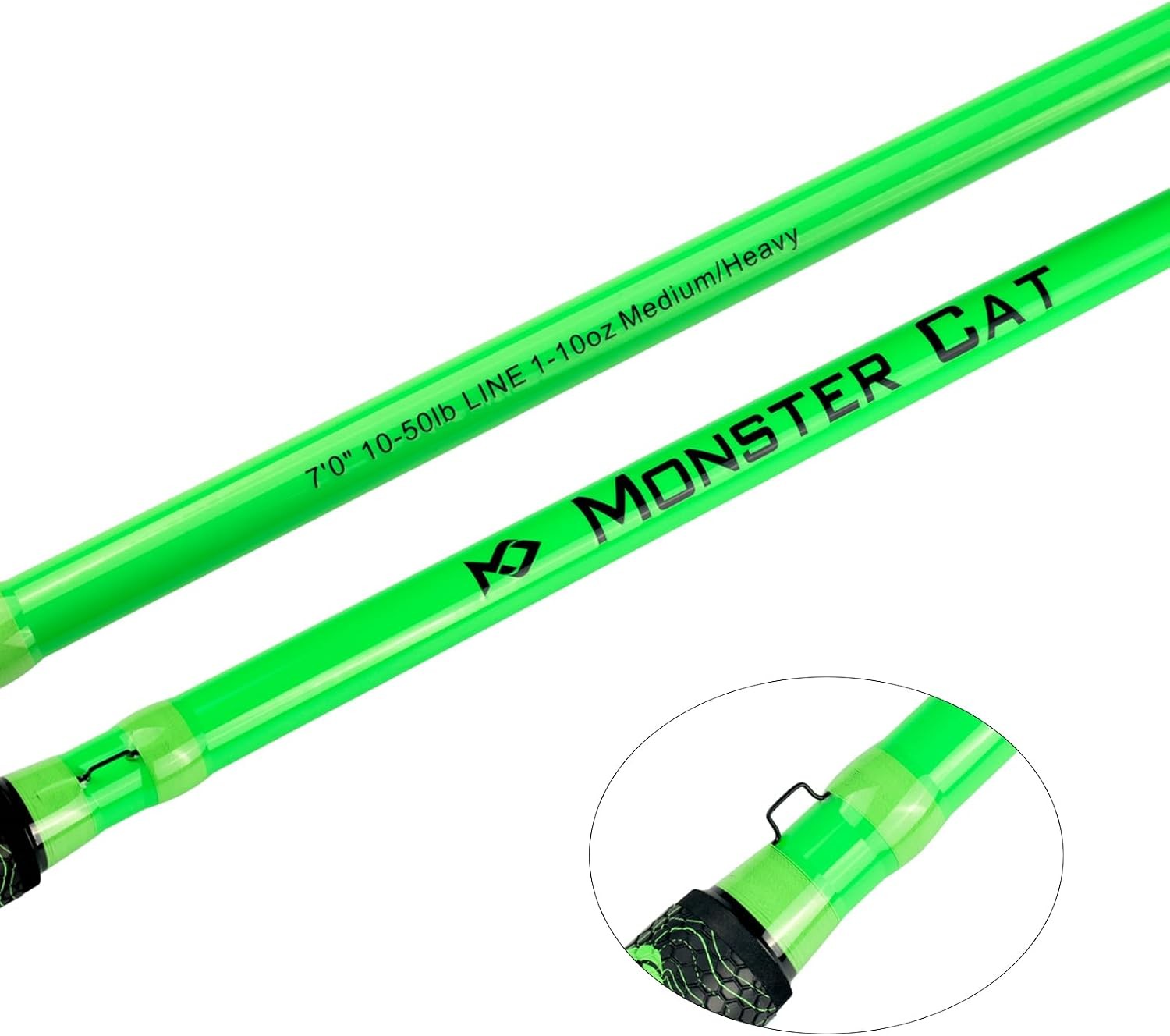 Monster Catfish Casting Rod, 7′ MH Glow-in-Dark 1-Piece | Glow catfish rod