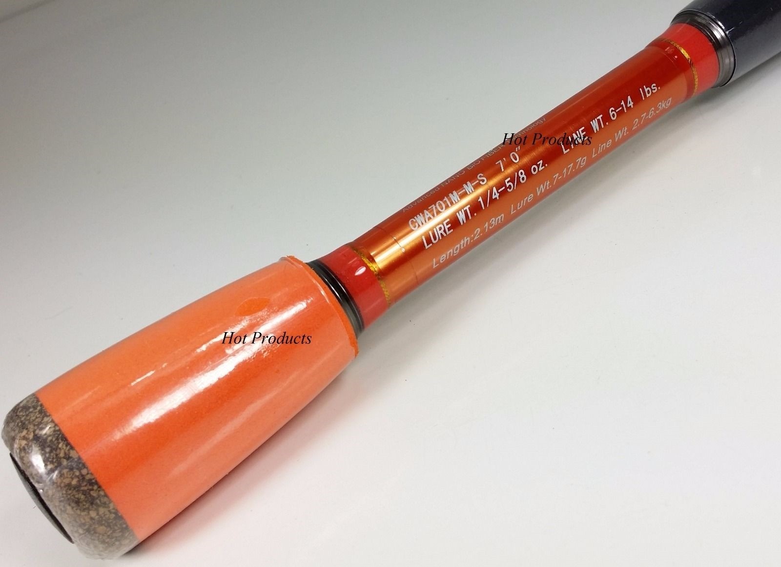 7′ MEDIUM SPINNING Carrot Stix ORANGE Alpha Bass Fishing Rod CWA701M-M-S