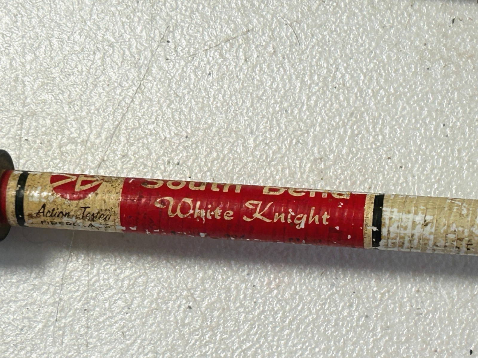 Vintage South Bend White Knight Fiberglass Fly Fishing Rod , 97″. 2 Piece