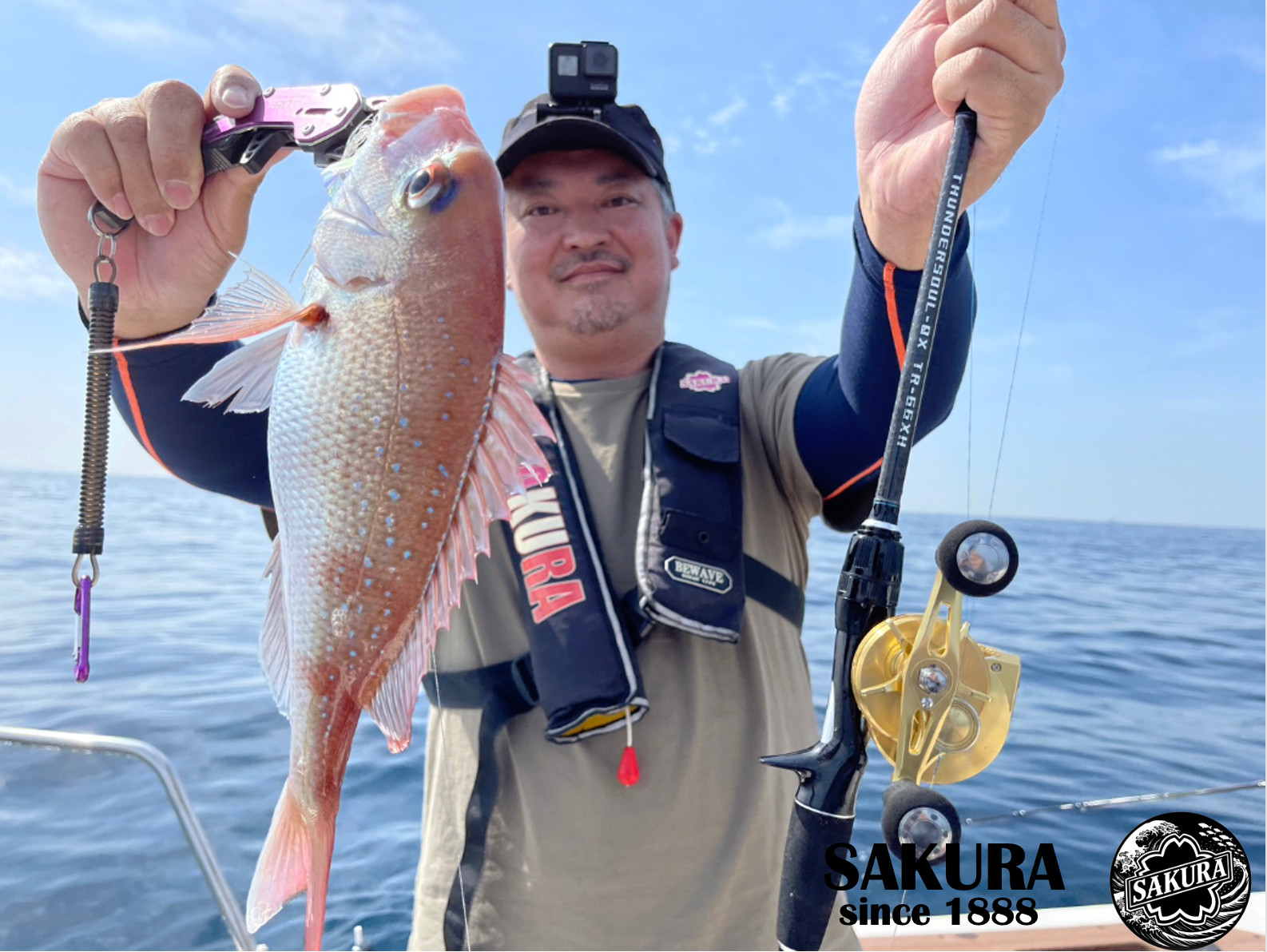 Travel Rod for All Saltwater SAKURA THUNDER SOUL-QX TR-66XH 6’6″ 3pc Fuzi EVA