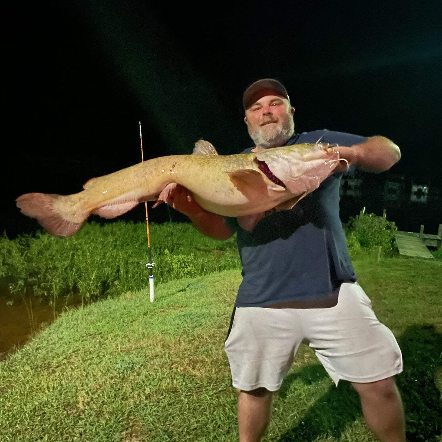 Catfish Pro 7’6″ Tournament Casting Rod One-Piece with Glow-in-the-Dark Tip