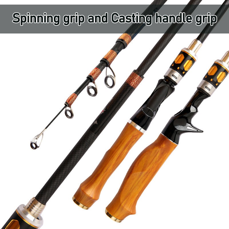1.8-2.7M Telescopic Fishing Rod Casting/Spinning Reel Carbon Fiber Pole