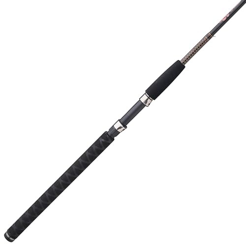 Ugly Stik GX2 Spinning Fishing Rod 9′ – Medium – 2pc, Black/Red
