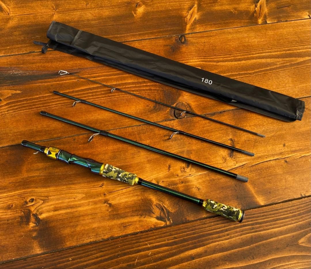 Ultra-light 6ft Carbon Spinning Rod 4-Piece for Bass, Trout, Surf, Used