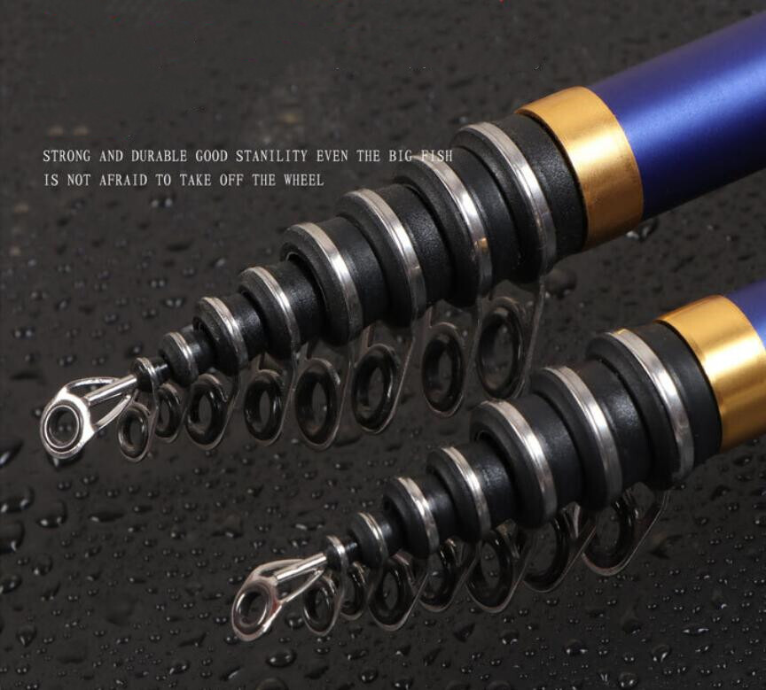 Carbon Fiber Spinning Fishing Rods 3.6M-6.3M Telescopic Rock Fishing Rods Trout