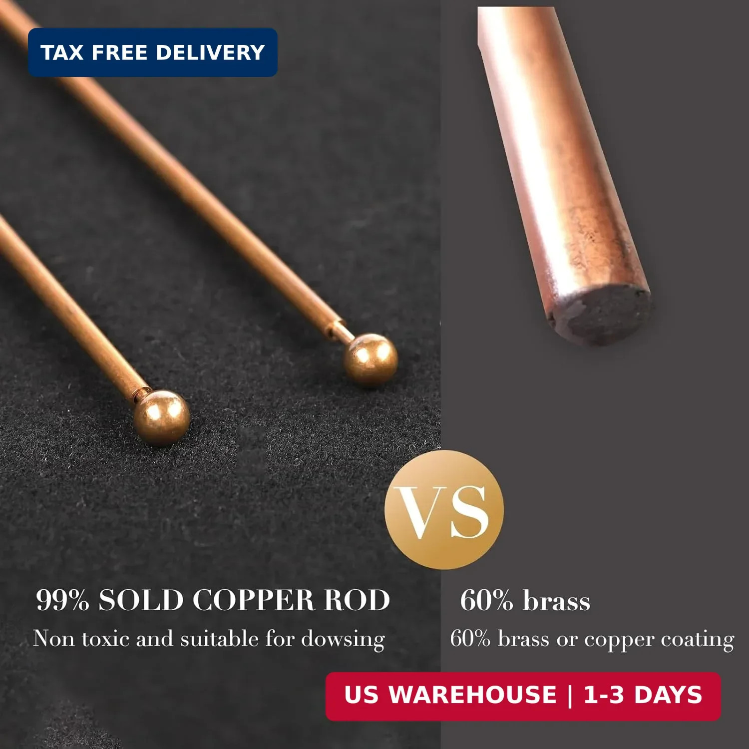 Copper Dowsing Rods – 2PCS Divining Rods+Gloves for Ghost Hunting Tools, Divinin