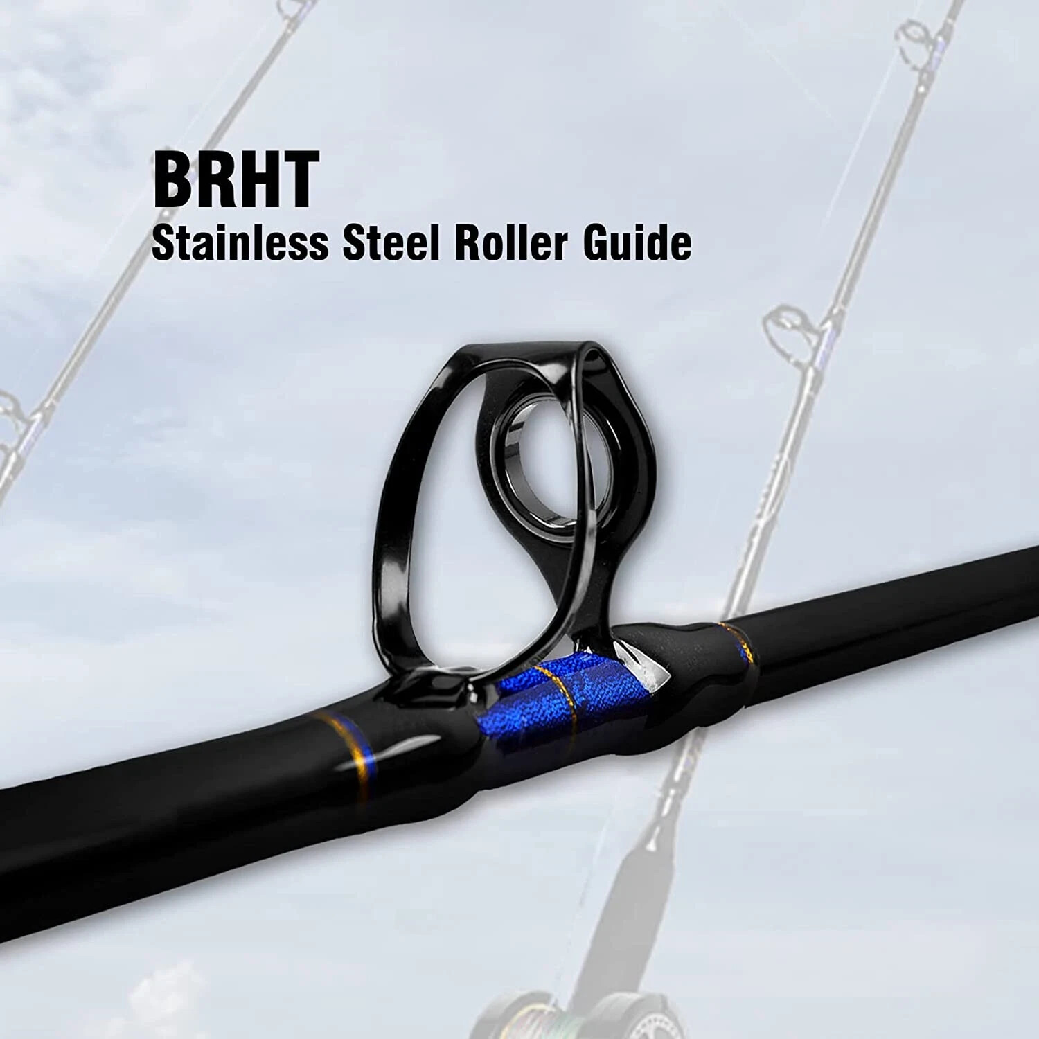 Conventional Boat Rod Saltwater Offshore Graphite Casting Fishing Pole1PC & 2PC