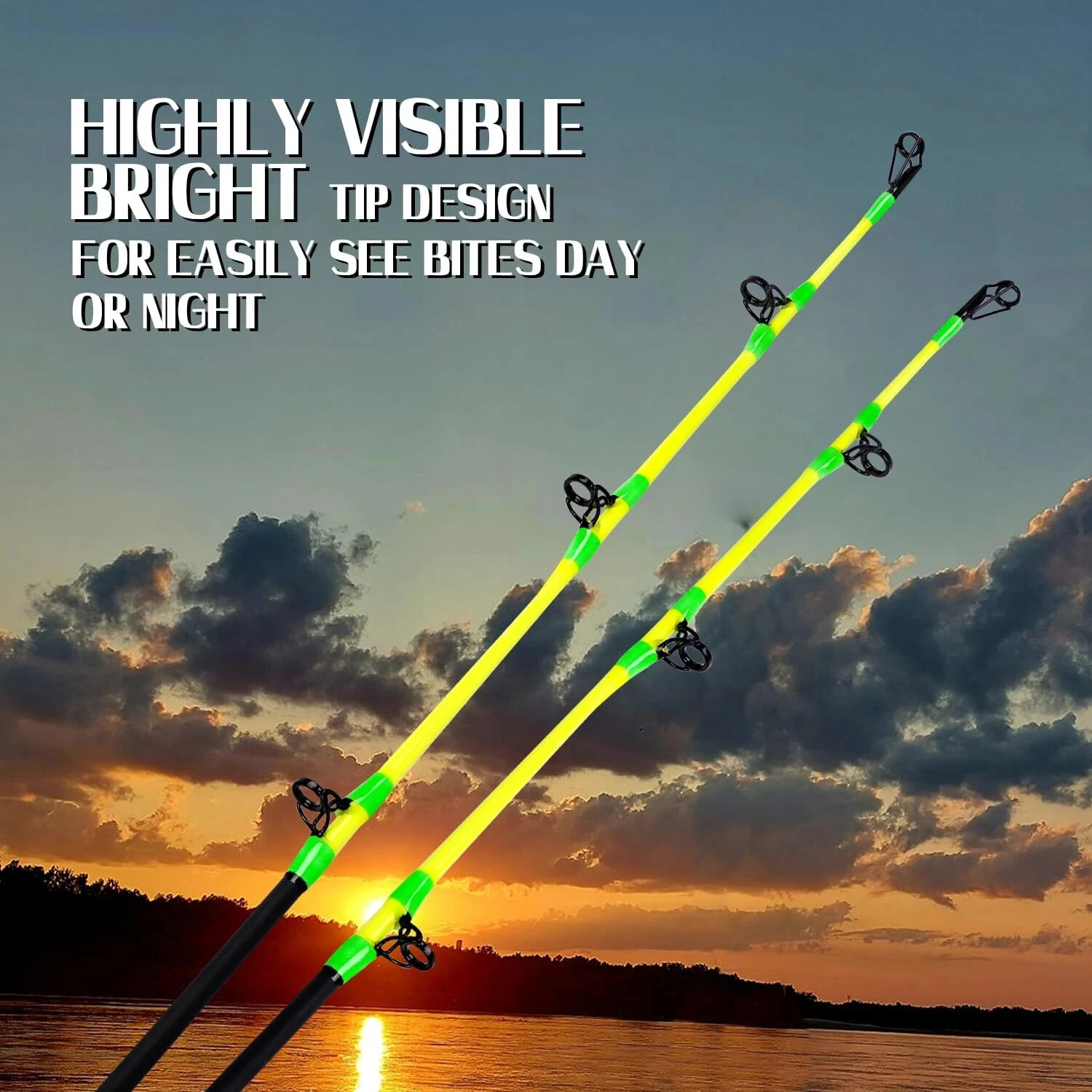 Catfish Fishing Rods 7’6″/8’6″/10’Green Catfish Rod 1 Piece/2 Piece Portable Tra