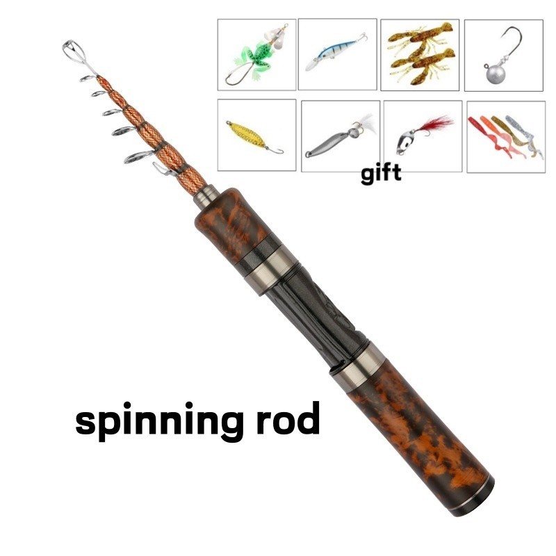 Portable Telescopic Fishing Rods Carbon Fiber Trout Travel Rod Lightweight Pole