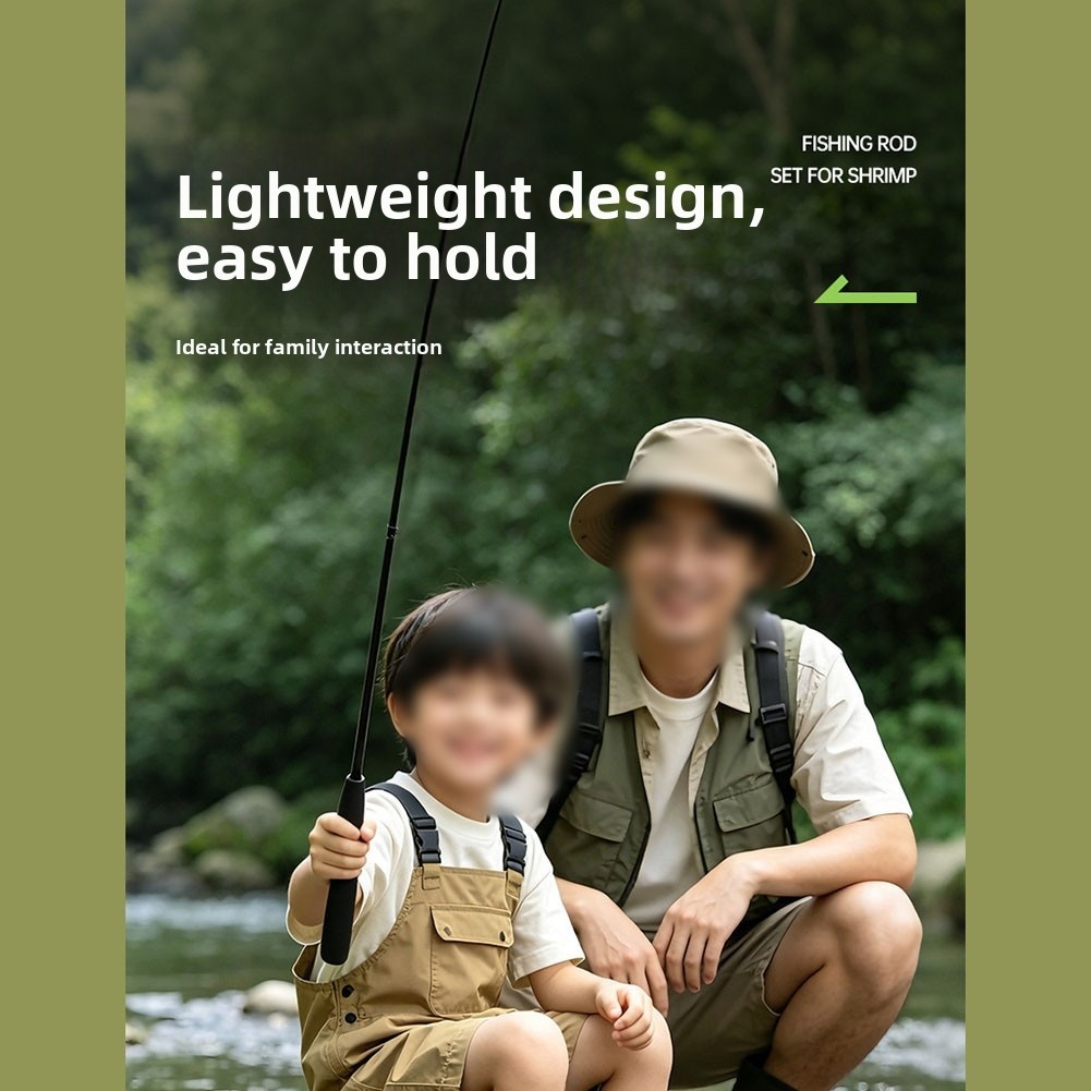 Lightweight Shrimp Fishing Rod 60g for Children and Adult Freshwater Use