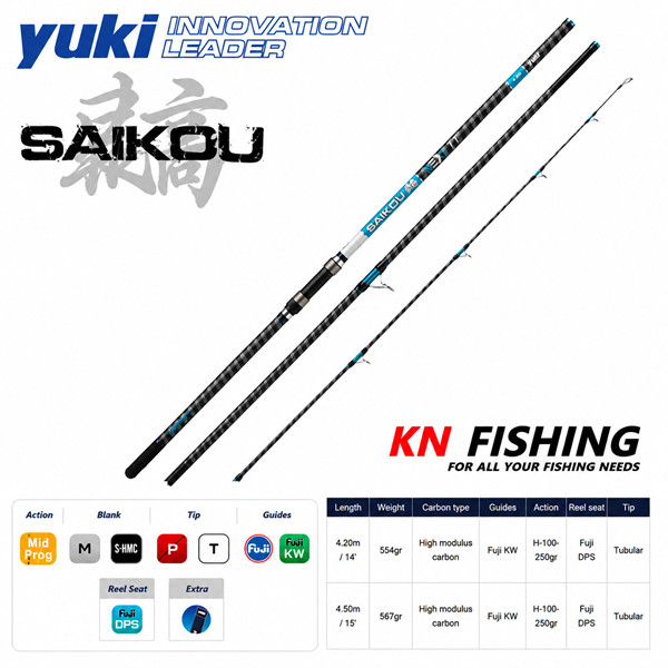 YUKI SAIKOU NEXT GEN TW Surfcasting Rod 4.50m 100-250gr