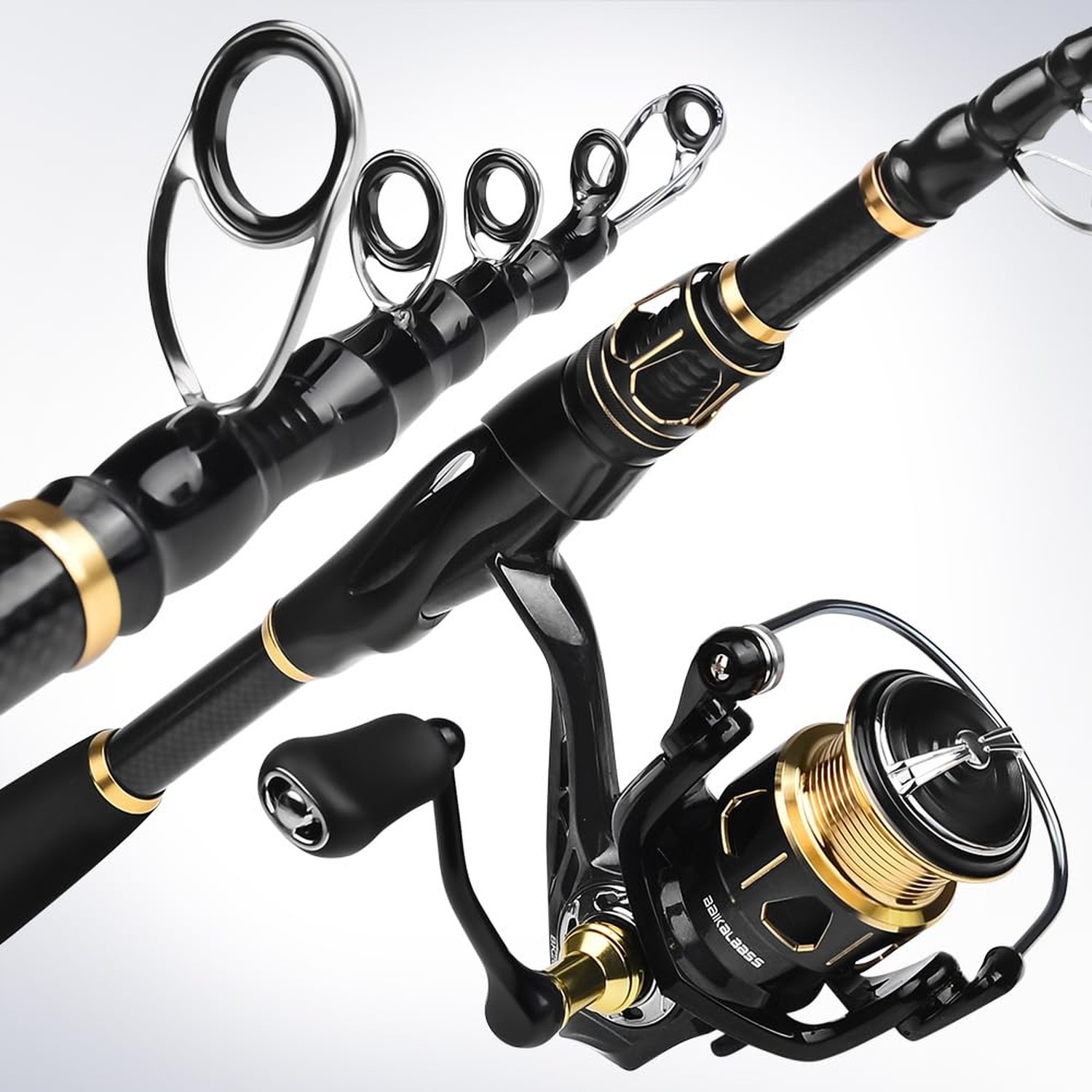 Fishing Rod and Reel Combo – Carbon Fiber Telescopic Fishing Pole with 2000 S…