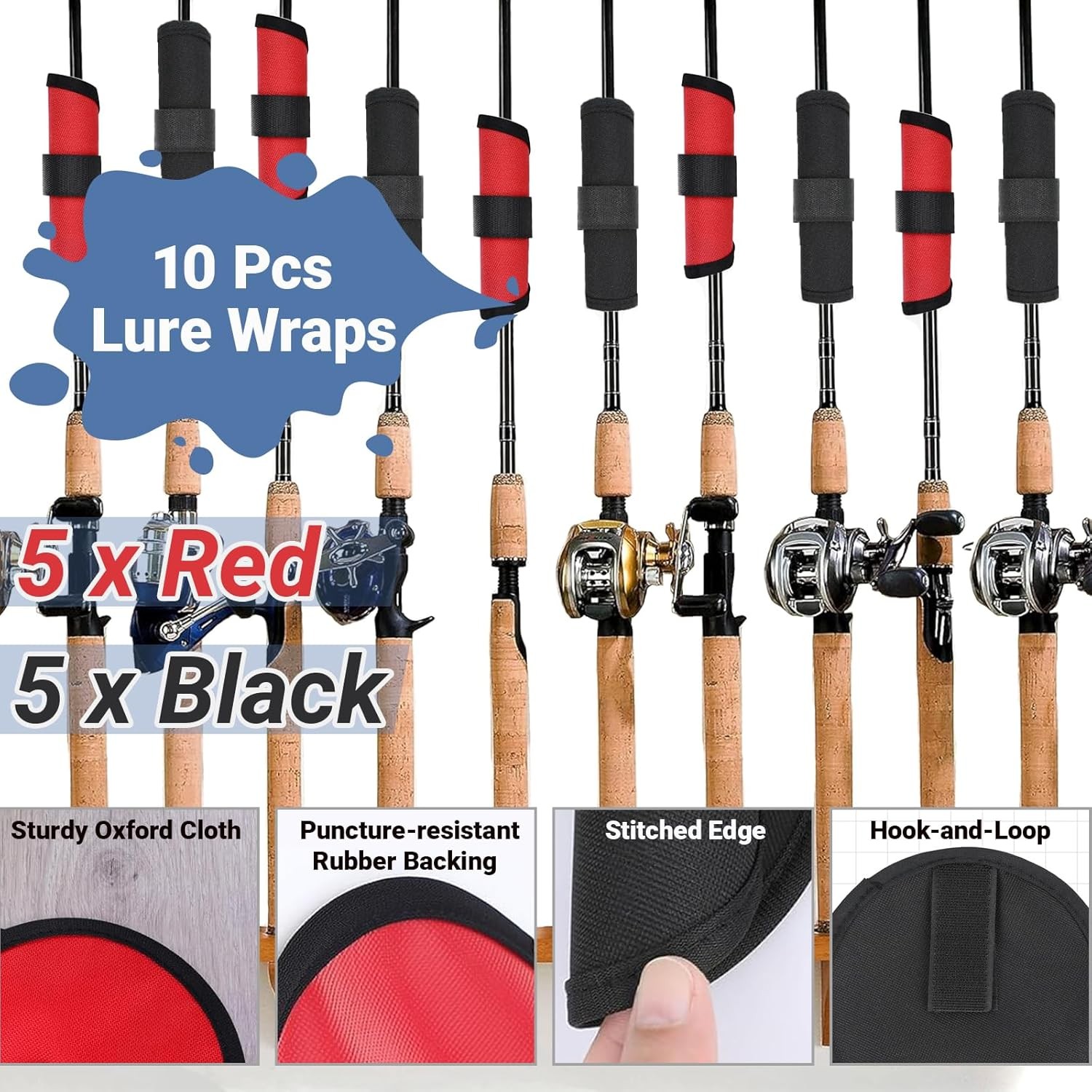 10 Pcs Fishing Lure Wraps – Hook & Protectors Covers for Safe Bait…