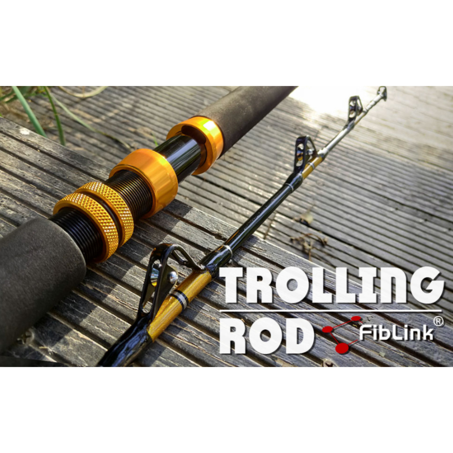 2 Piece Saltwater 7′ Trolling Rod Heavy Strong Corrosion Resistance Fiblink