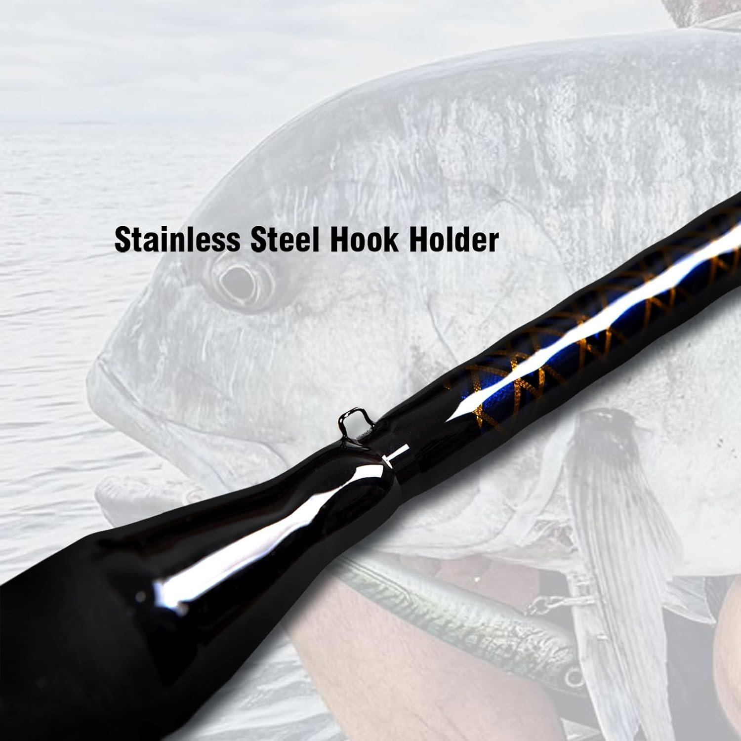 1-Piece Saltwater Offshore Trolling Rod Conventional Boat Rod Carbon