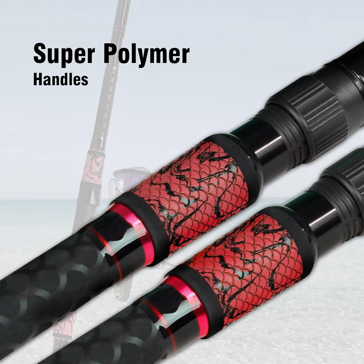Surf Spinning Rod Graphite 2/3/4 Piece Travel Fishing Pole 8 9 10 12 13 15 FT