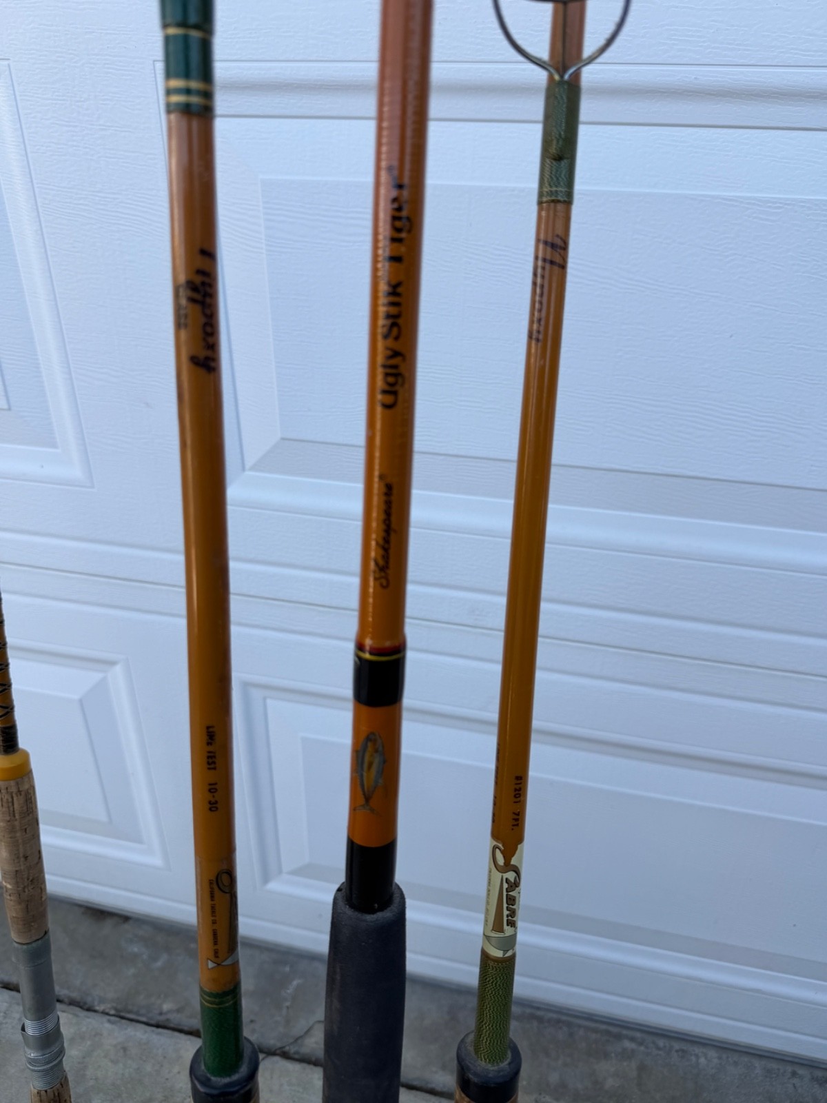 Salt water fishing rods. Various sizes and brands. Lot of 6