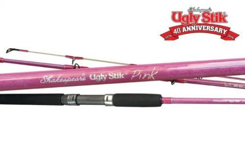 Ugly Stik PINK Spin Rod – 3’6” 1-3 kg 1 Piece – USPI-SP36A Fishing + Free Post