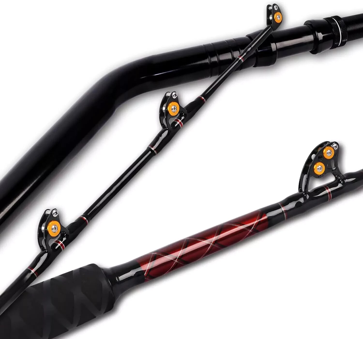 Saltwater Trolling Rod Offshore Big Game Boat Fishing Pole w Roller Guides Heavy