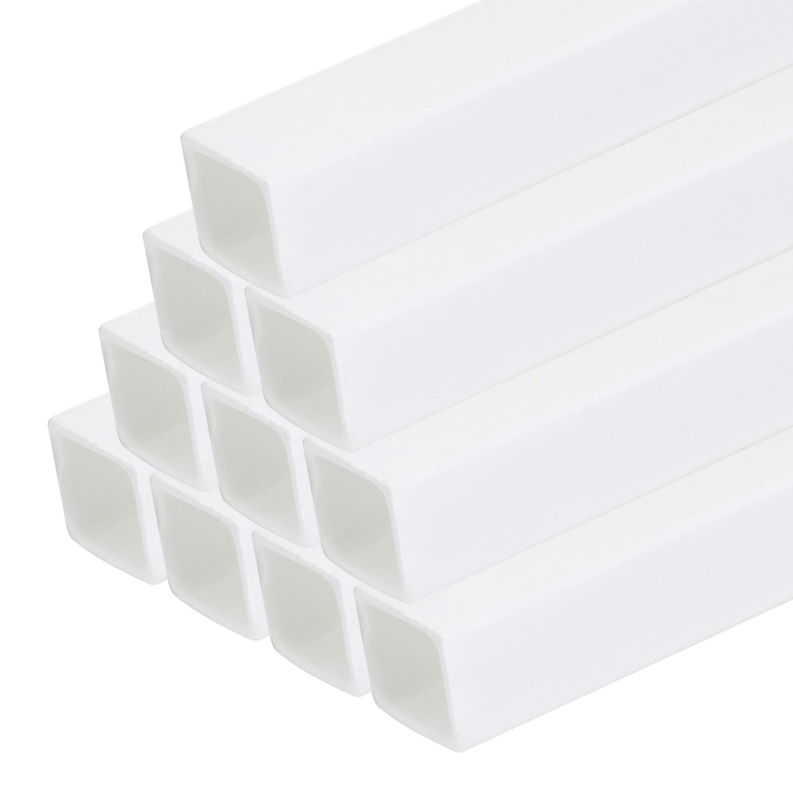 10 Pcs Plastic Model Tube ABS Solid Square Bar 0.24×0.24 Inch 20 Inch White