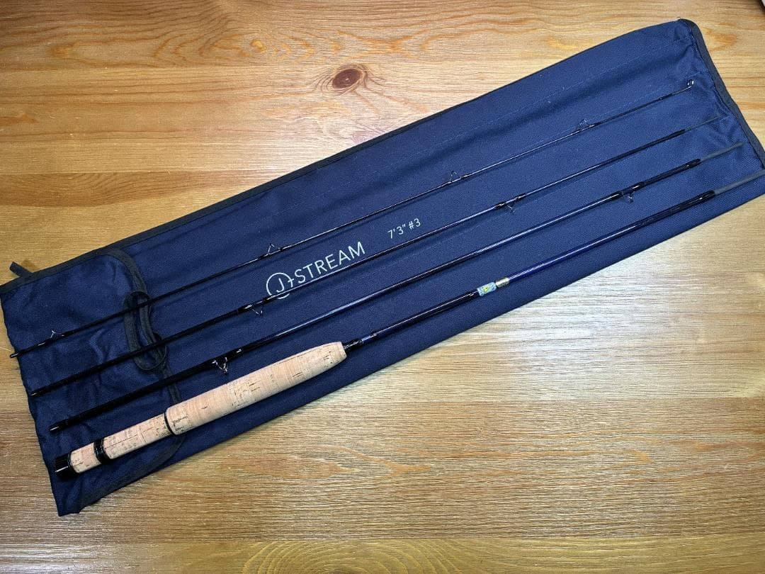 TIEMCO J-Stream JS733-4 Fly Rod 7’3″ #3 4pc w/ Rod Case Japan