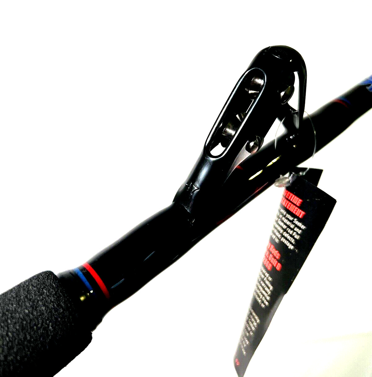 Seeker G 6463XXH-6 1/4 AR Black Steel Graphite 80-100Lb Roller G Fishing Rod USA