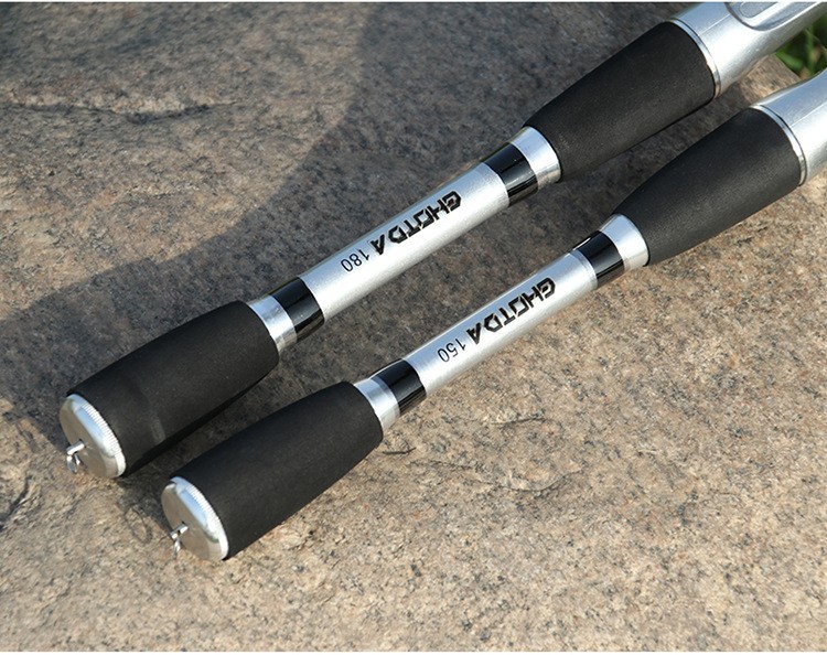 Hard Telescopic Fishing Rod Long Casting Pole Carbon Fiber 1.5m-2.4m Fast Pole