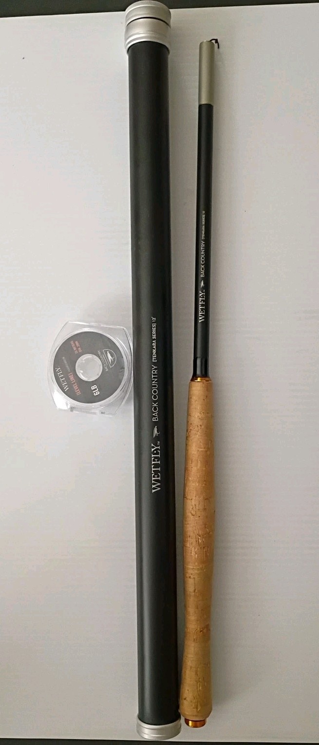 WetFly Tenkara Backcountry Fly Fishing Rod 12′ w/Sleeve Tube + 6 lb WetFly Line