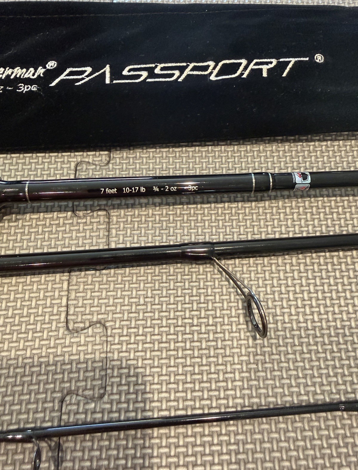 Flying Fisherman 7′ Passport Travel Spinning Fishing Rod 10-17 Lb 3/4-2 oz 3 Pc