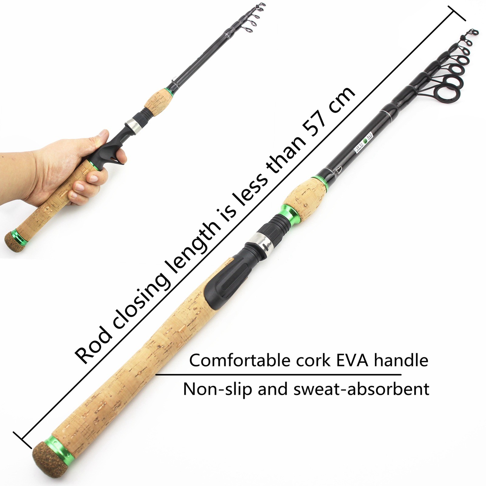 Ultralight Fishing Rod Spinning Casting Pole Long Distance 24T High Carbon Fiber