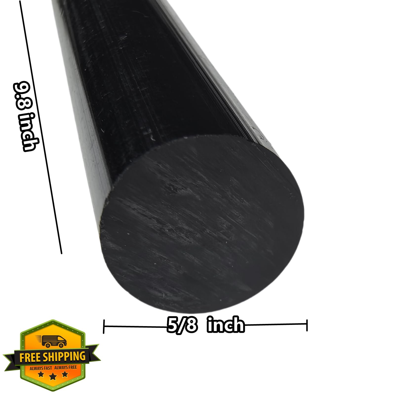 Gootd 6 Pcs 5/8″ Black and White Rod 9.8″